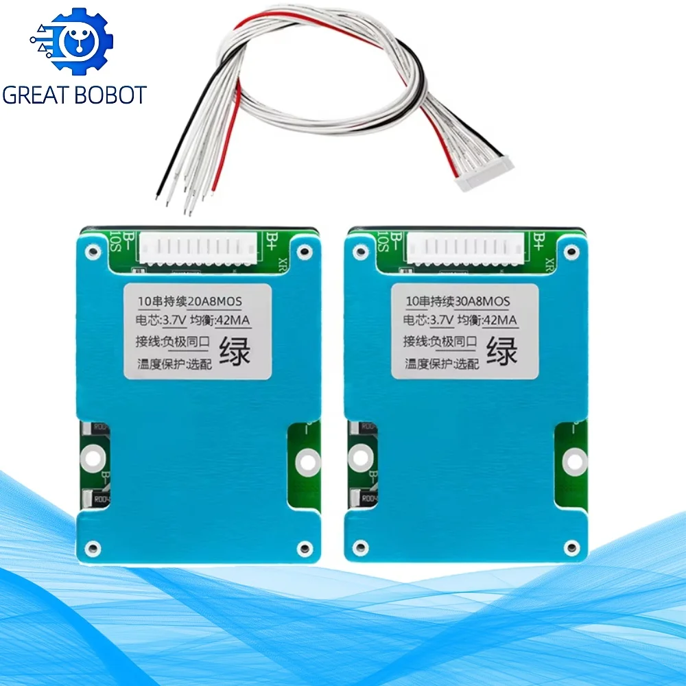 10S 36V High-Stability BMS Lithium Protection Board 20A/30A for 18650 Battery Pack