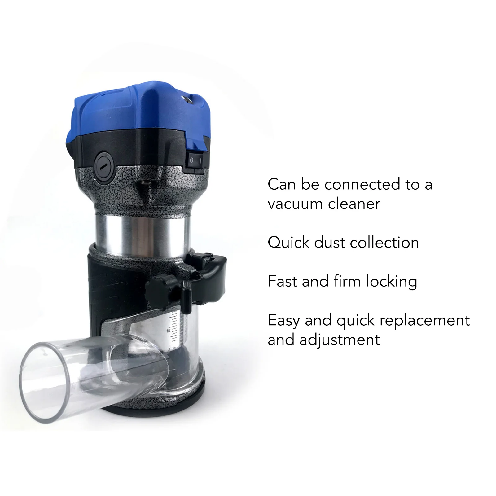 Trimming Machine Base Adjustable Aluminum Alloy Plunge Router Base with Dust Collection Cover Trimming Machine Dust Cover