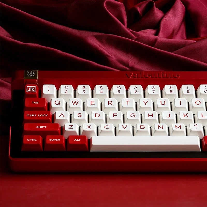 Imagem -03 - Jtk-classic Red Abs Custom Keycap Conjunto para Teclado Mecânico Branco Vermelho Alto Brilho Perfil Hsa Gaming Keycap 175 Chaves