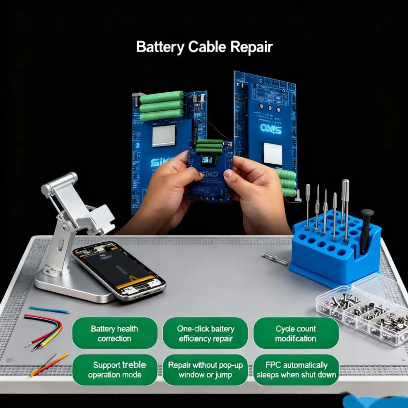 3-channel Independent Battery Cycle Tester 5A High Current Support IPhone 11-15 Pro Max Ultra-fast Charge And Discharge Analysis