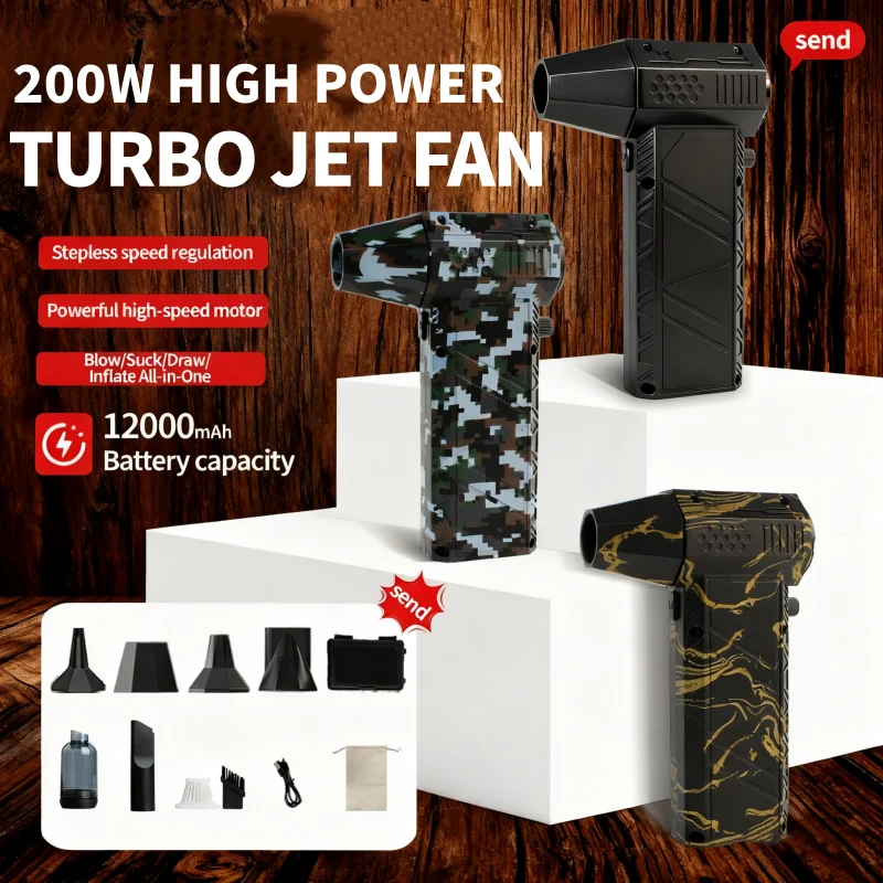 

Turbo Fan Upgrade New X16 Rechargeable Blower 300000RPM Brushless Air Blower Turbo Jet Fan Portable Dust Blower Electric Dryer