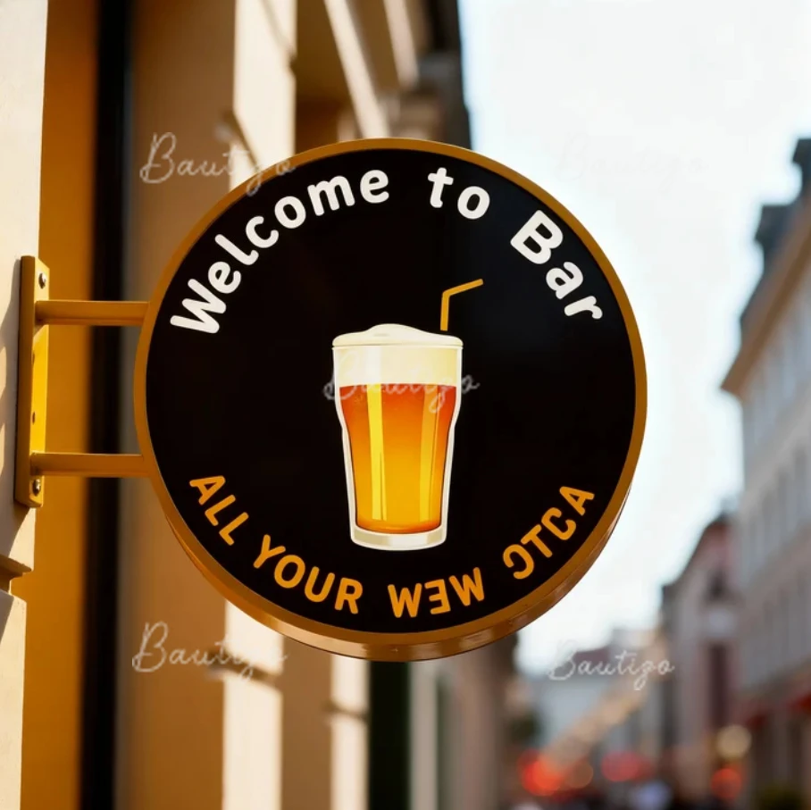 Huruf LED Kustom Lampu Luar Ruangan Logo Tanda Dinding Neon Signage Bisnis Akrilik Iklan Desain Pribadi Kotak Terang Rumah