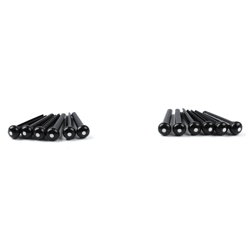 15Pcs ​Rosewood ​12 String Guitar Bridge Bridge Parts ​Bridge Nut Saddle​ ​Rosewood Bridge​ ​Black Pin​ ​Guitar Bridge Set