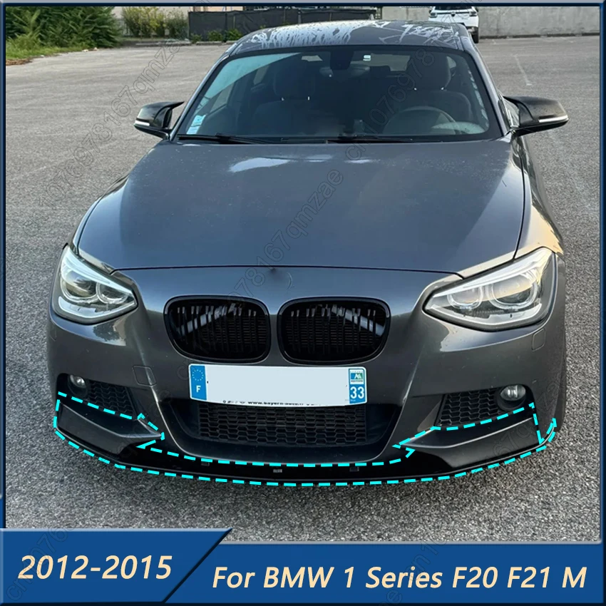 

Car Front Bumper Lip For BMW F20 F21 120d 120i M135i M-Sport 2012-2015 Pre-Facelift Spoiler Splitter Under Chin Body Kits