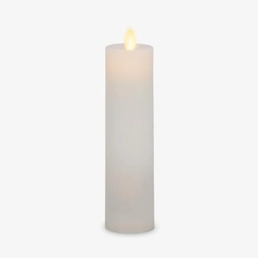 Classic Slim Flameless LED Candle,,Battery Operated Moving Flame Pillar w/Timer, Safe Realistic Wax Candle, Home Decor