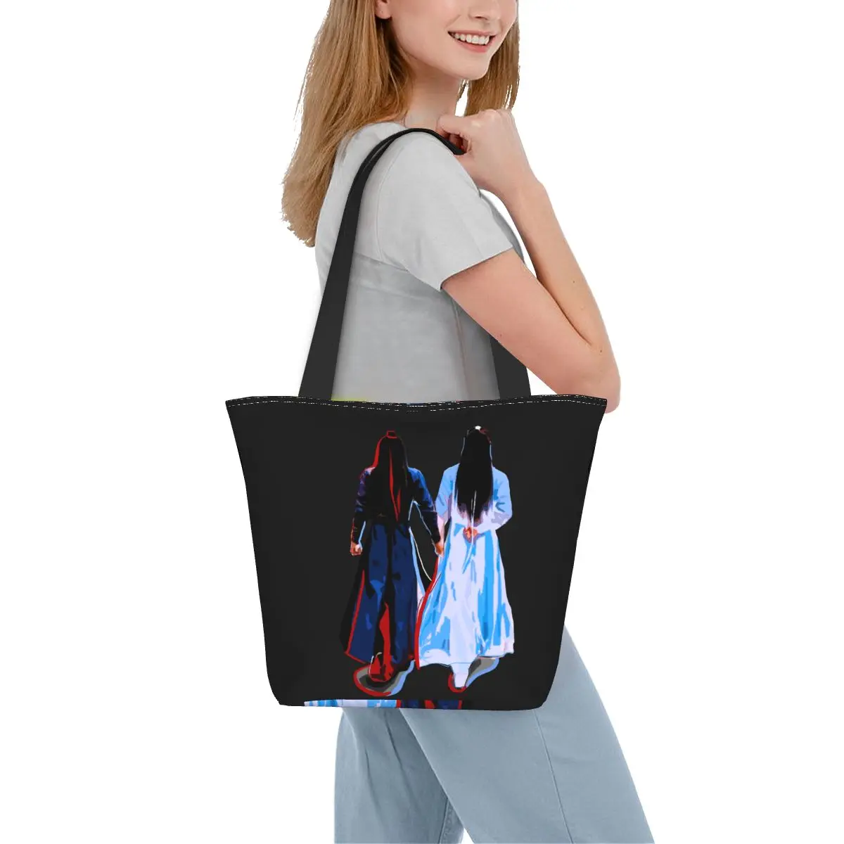 The Untamed Shopper Bag Wang Xian Edit Work Handbags Lady Designer Shopping Bags Retro Cloth Tote Bag Christmas Gift image 6