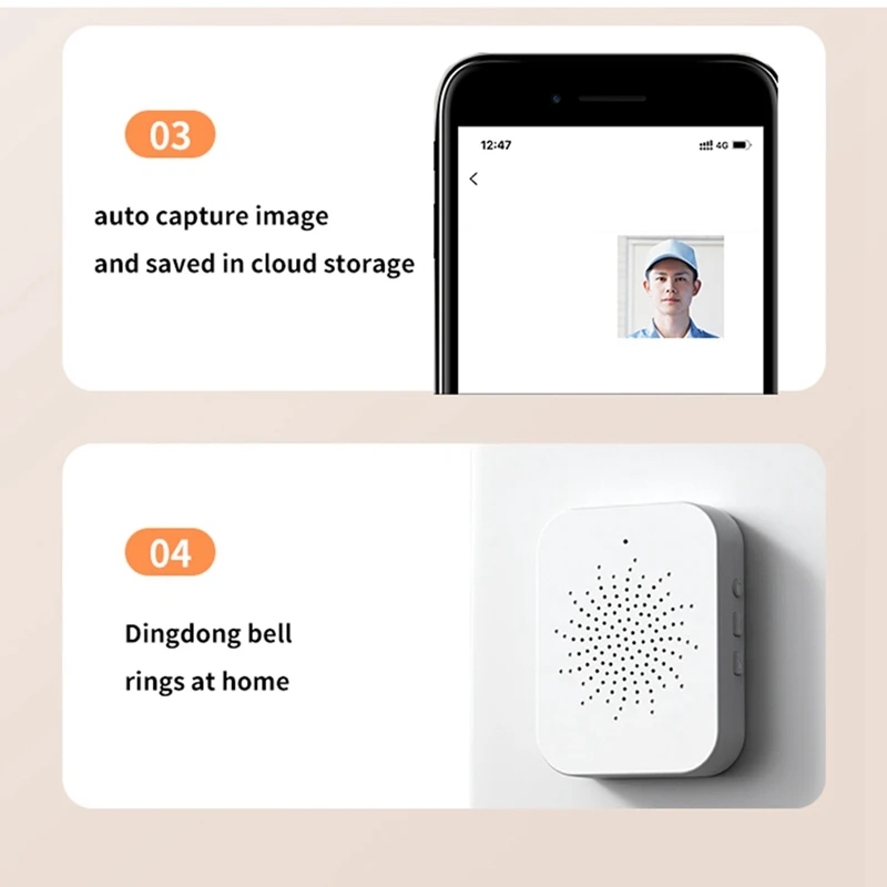 ZIZI X9 Wireless Visual Doorbell Intelligent Household Ringing Visual Call Variable Voice Intercom Real-Time Viewing Reminder