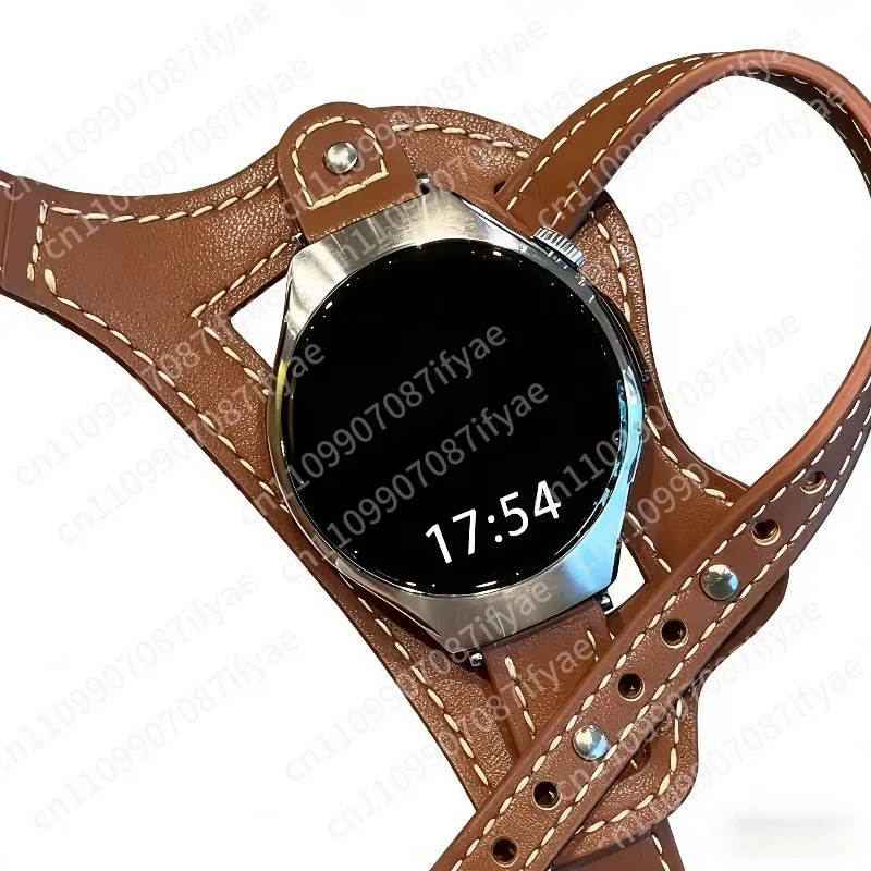 Suitable for Huawei/Apple Watch iwatch10th generation 987654Ultra/SE Pin buckle pu leather strap