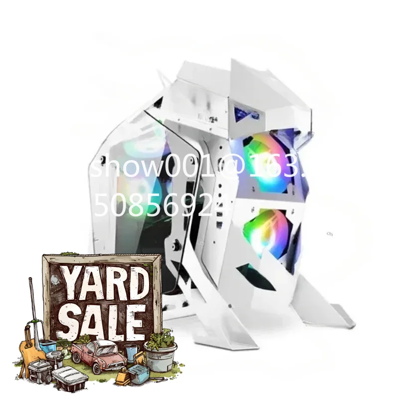 Internet Cafe E-Sports Water-Cooled Game Special-Shaped Open Tempered Glass Side Transparent Desktop Chassis