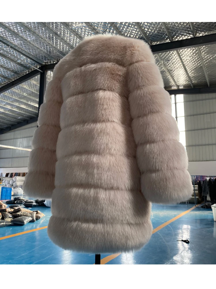 ZADORIN Winter Nieuwe Lange Harige Faux Bontjas Jassen Vrouwen Dikke Warme Pluizige Faux Fur Jas Causale Party Overjas Streetwear