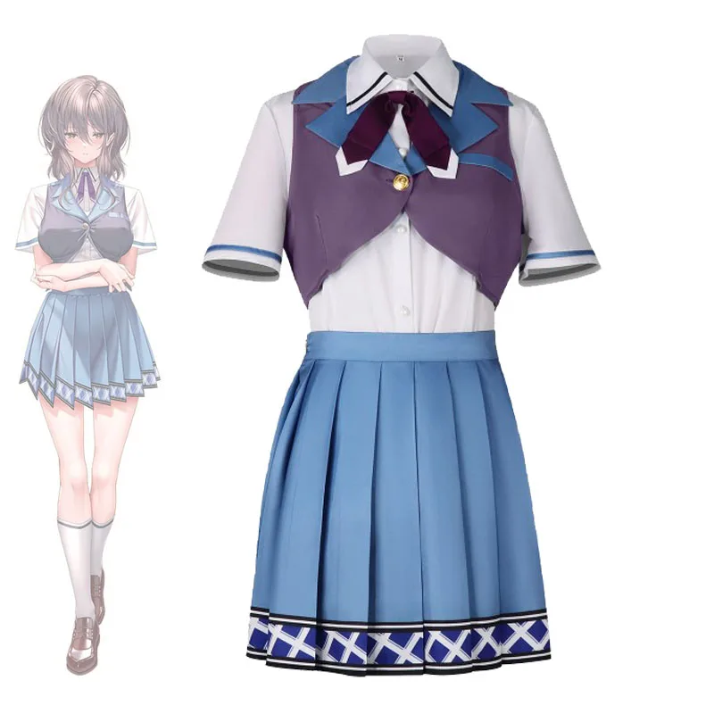 

Amakano3 Shion Yanagi Косплей Костюм Милая 3, униформа JK Yanagi, юбка, аниме и игра, школьная форма для девочек, ролевая игра