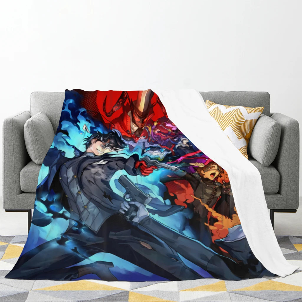 Persona 5 Blanket Sofa Bedroom Bed Home Office Nap Blanket Car Travel Picnic Blankets Gift