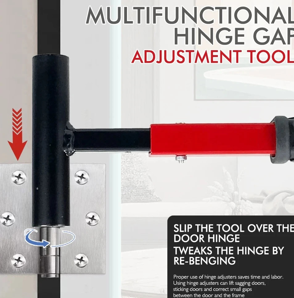 Door Hinge Wrench Tool Kit, 9/13/15/18mm Adjustment & Replacement Set with Multiple Heads, Precision Repair Tool for Doors