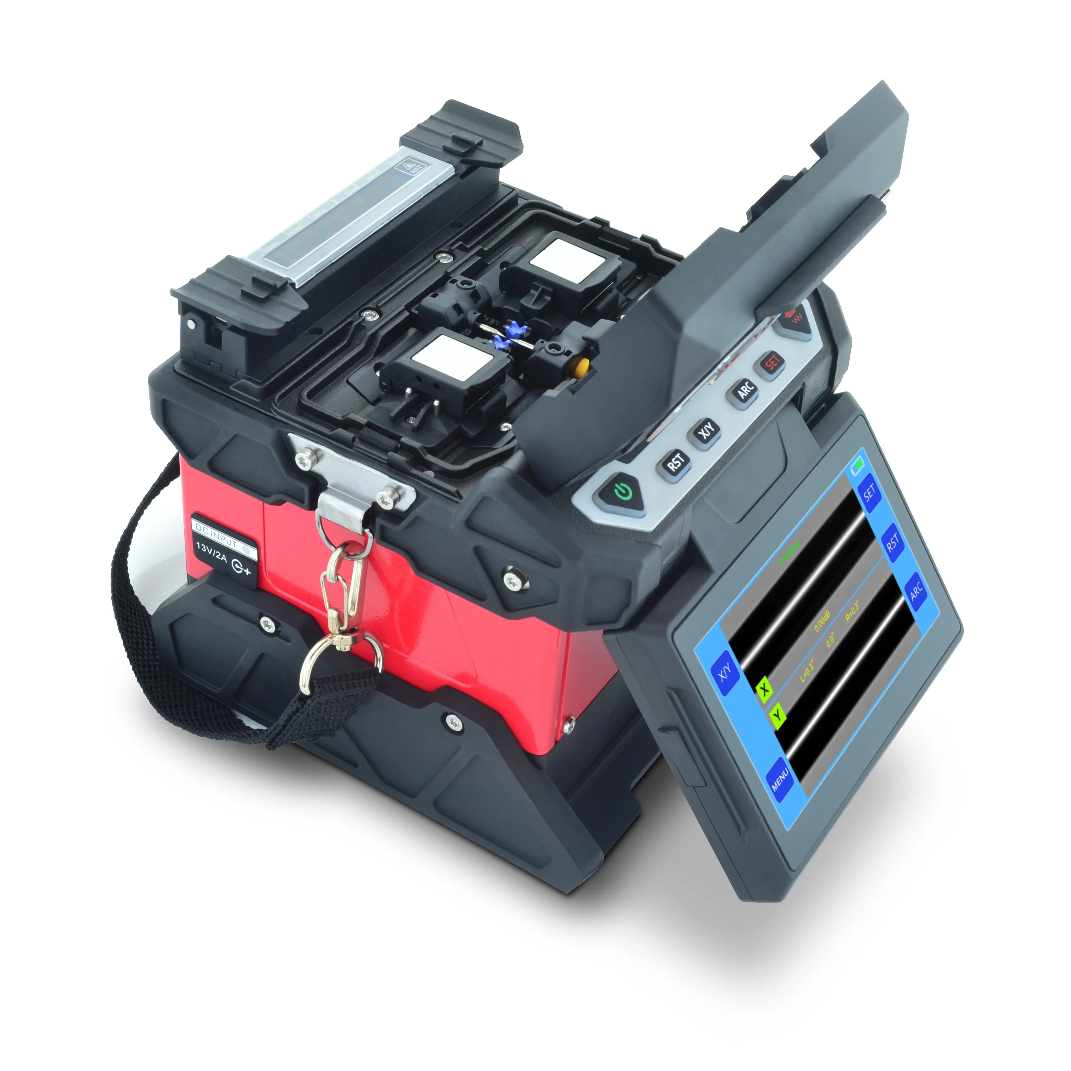 SUWOLF 4.3 "شاشة LCD تعمل باللمس عالية الدقة آلة ربط الألياف البصرية لألياف SM، MM، NZ-DS، EDF مع الألياف الضوئية