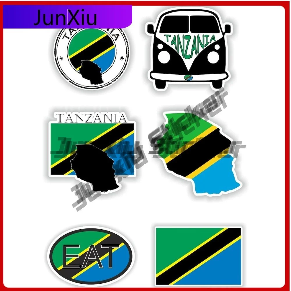 

Tanzania Flag National Emblem Vinyl Decals Can Bottle Waterproof Decals Bicycle Accessories Bumper Guitar Sticker Funny Stickers