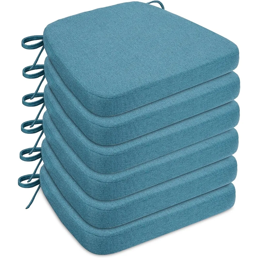 

Dining Chair Cushions, D-Shaped with Removable Washable Covers and Ties, Suitable for Kitchen, Indoor Use