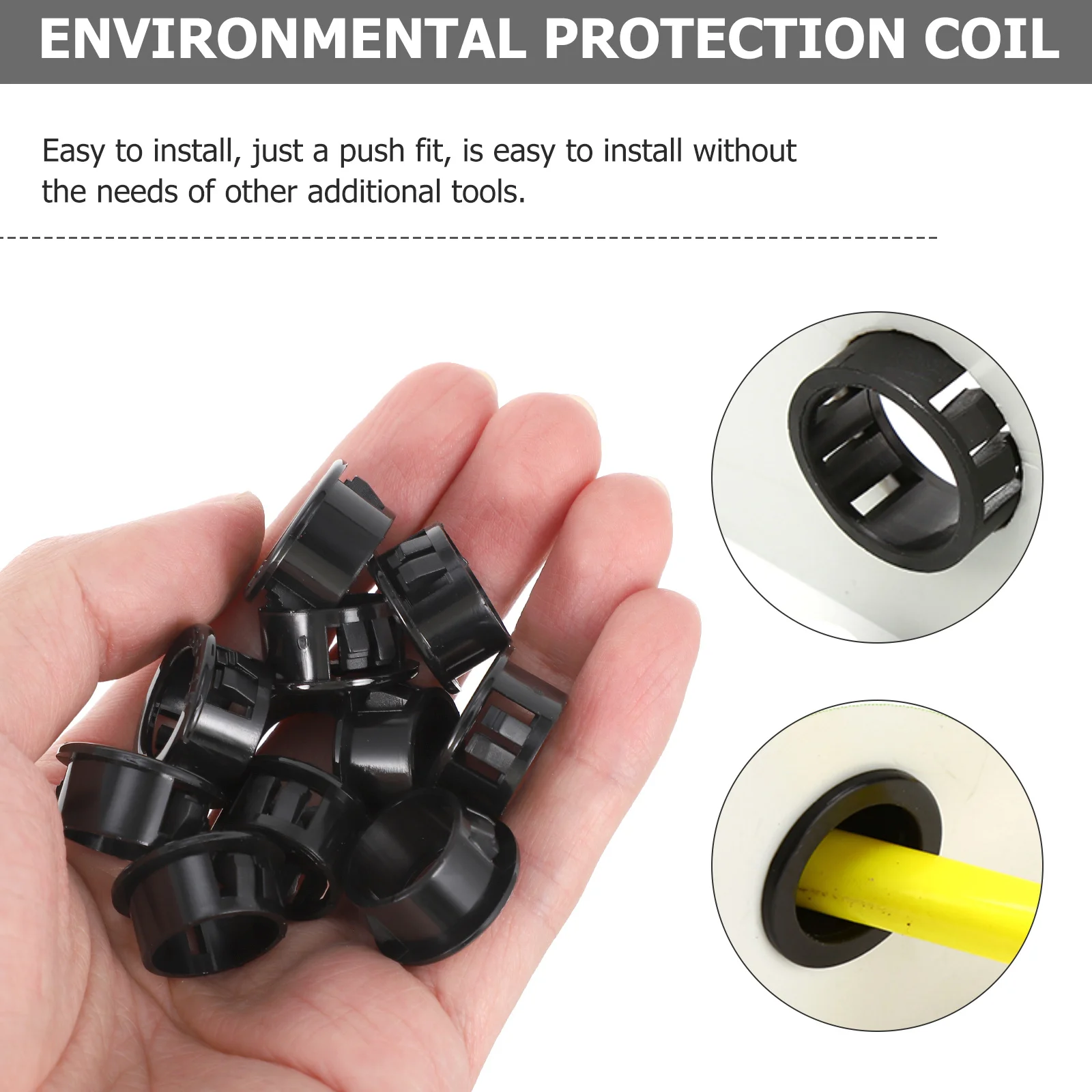 

200Pcs Protective Cable Hose Snaps Nylon Durable Wire Bushing Grommet for Network Distribution Box Cable