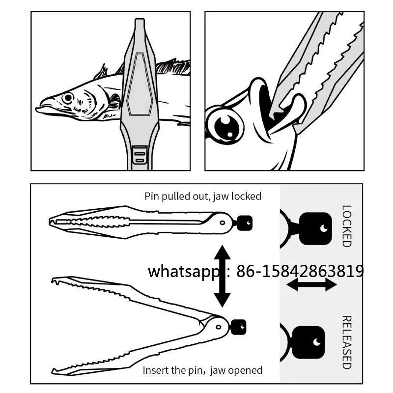 With Lock, Nylon Fiberglass, Fish Catch, Clip Fish Control
