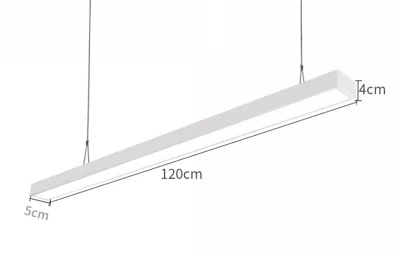 Customizable Billiard Pool Table Hanging Lighting Suspension Led Linear Light Rectangular Pendant Lights for Dimmable Office
