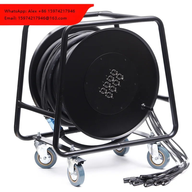 Exact Cables Professional 20/24/32CH XLR Microphones Audio Link Stage Box With Wheel 30M To 50M For OEM