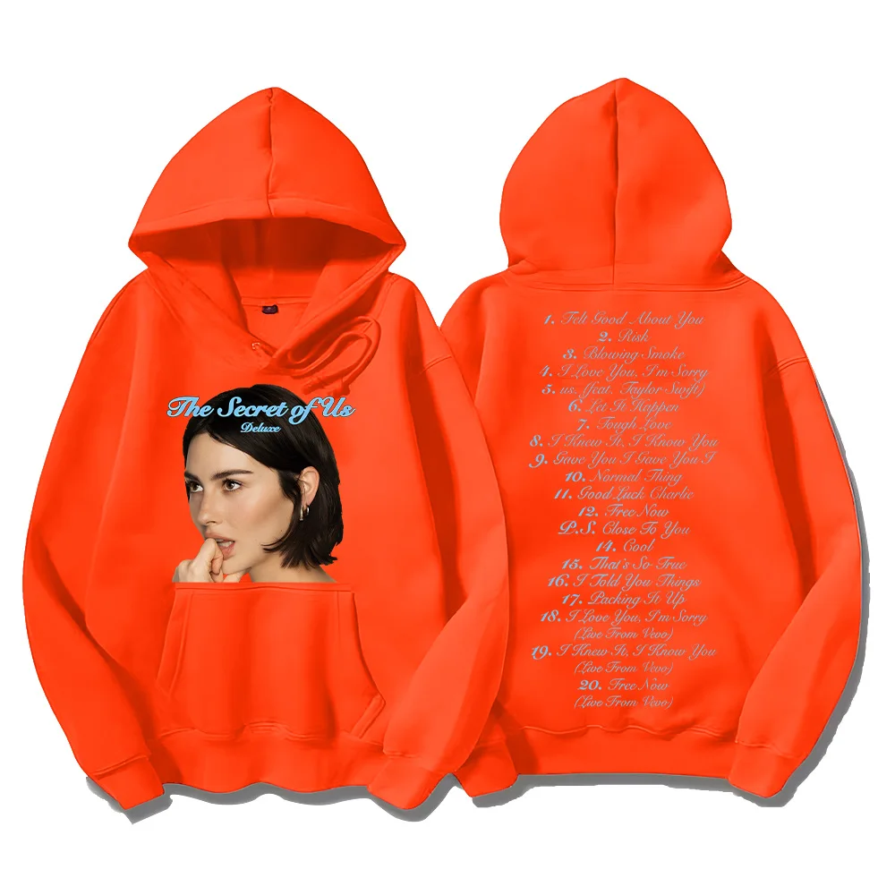 Gracie Abrams New Song The Secret of Us Deluxe Hoodie Creative Trends Sweatshirt Fashion Versatile Pullover Fall Women Men Hoody