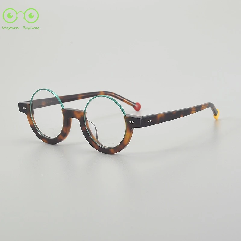 2025 nuevas monturas de gafas japonesas de media montura para hombres y mujeres, monturas del mismo estilo para viajes y camping al aire libre