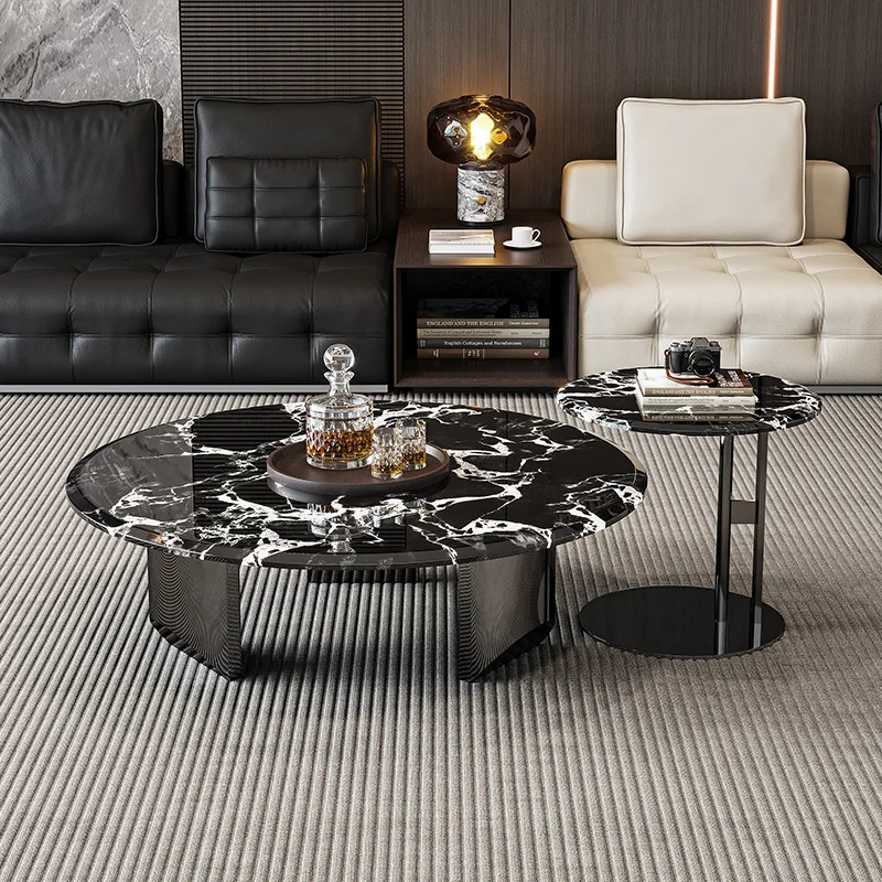 Coffee table advanced artistic sense living room household round coffee table