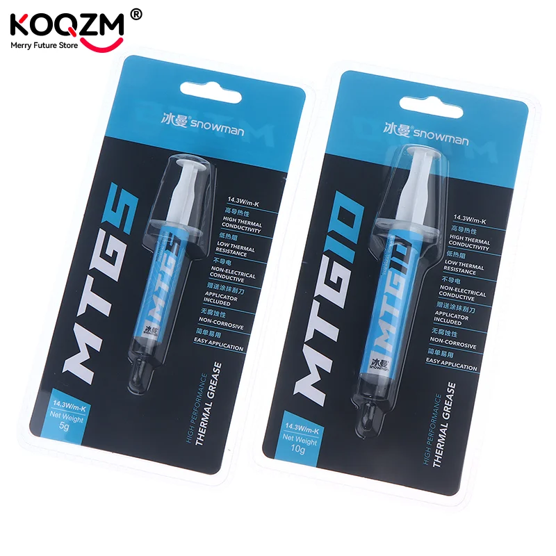 1Pc 5g/10g Syringe MTG5/MTG10 Thermal Conductive Grease Paste 14.3W/mk For Grease Desktop Computer Laptop Graphics Card Chip
