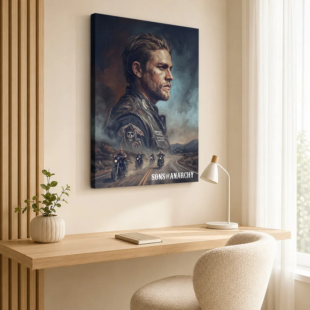 Sons Of Anarchy Jax Teller Canvas Poster Customized Modern Aesthetic Wall Paintings Decoration for Bedroom Gift for Collectors