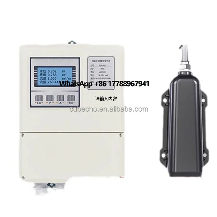 

Portable Doppler Flow Sensor Fixed Open Channel Flow Meter Ultrasonic River Flow Velocity Tester Meter