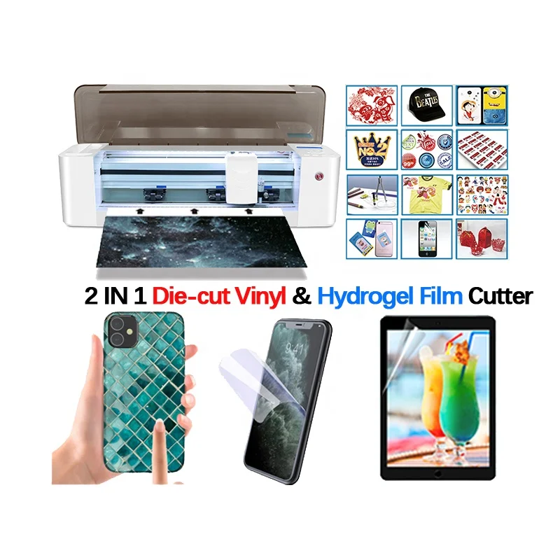Durable Hydrogel Film Mobile Phone Screen Protector 2in1 Cutting Machine Mobile Skin Cutting Plotter for Tablets Mobile Devices