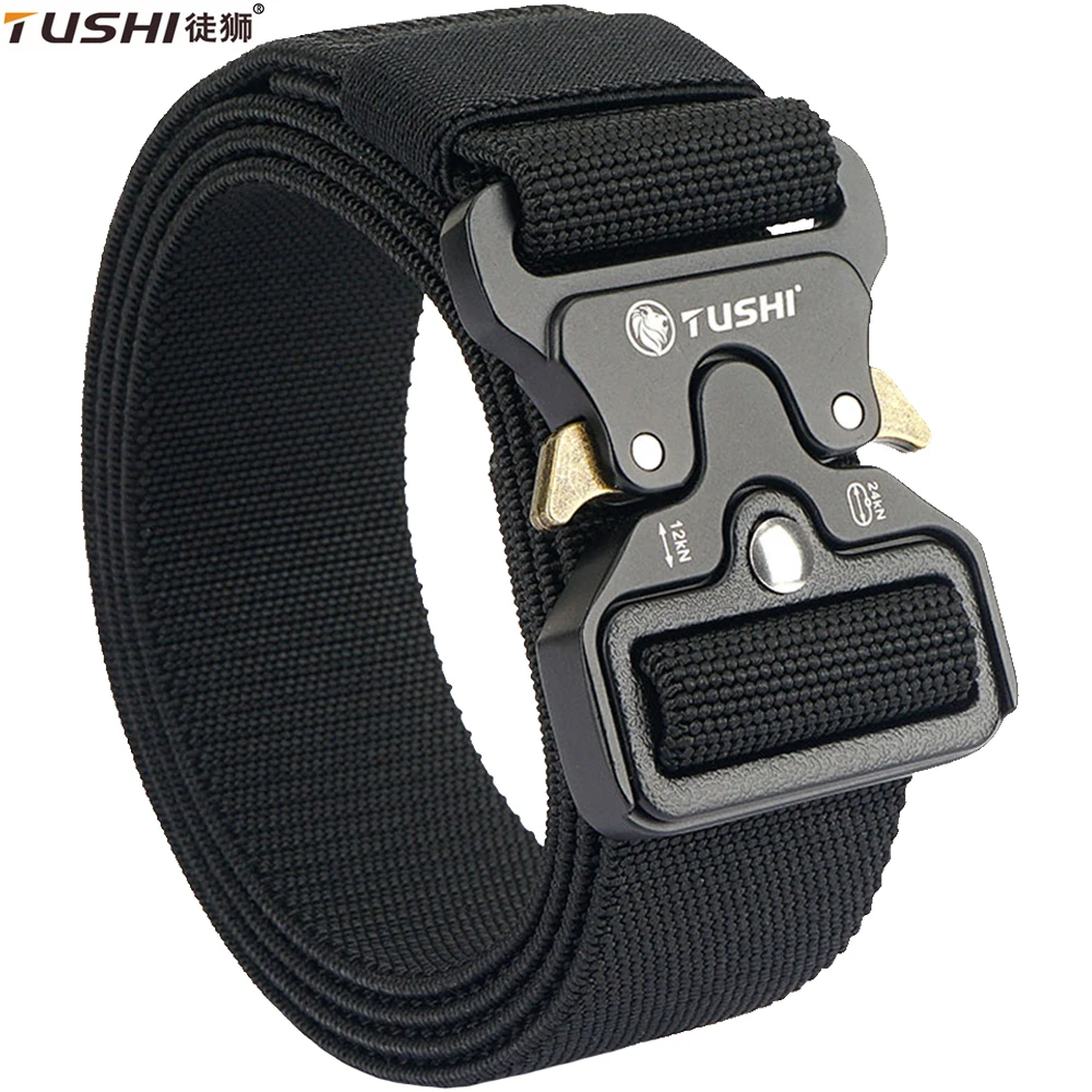 

TUSHI новый тактический уличный ремень для мужчин и женщин, пряжка из алюминиевого сплава, быстросъемный эластичный ремень, повседневный ремень, джинсовый пояс