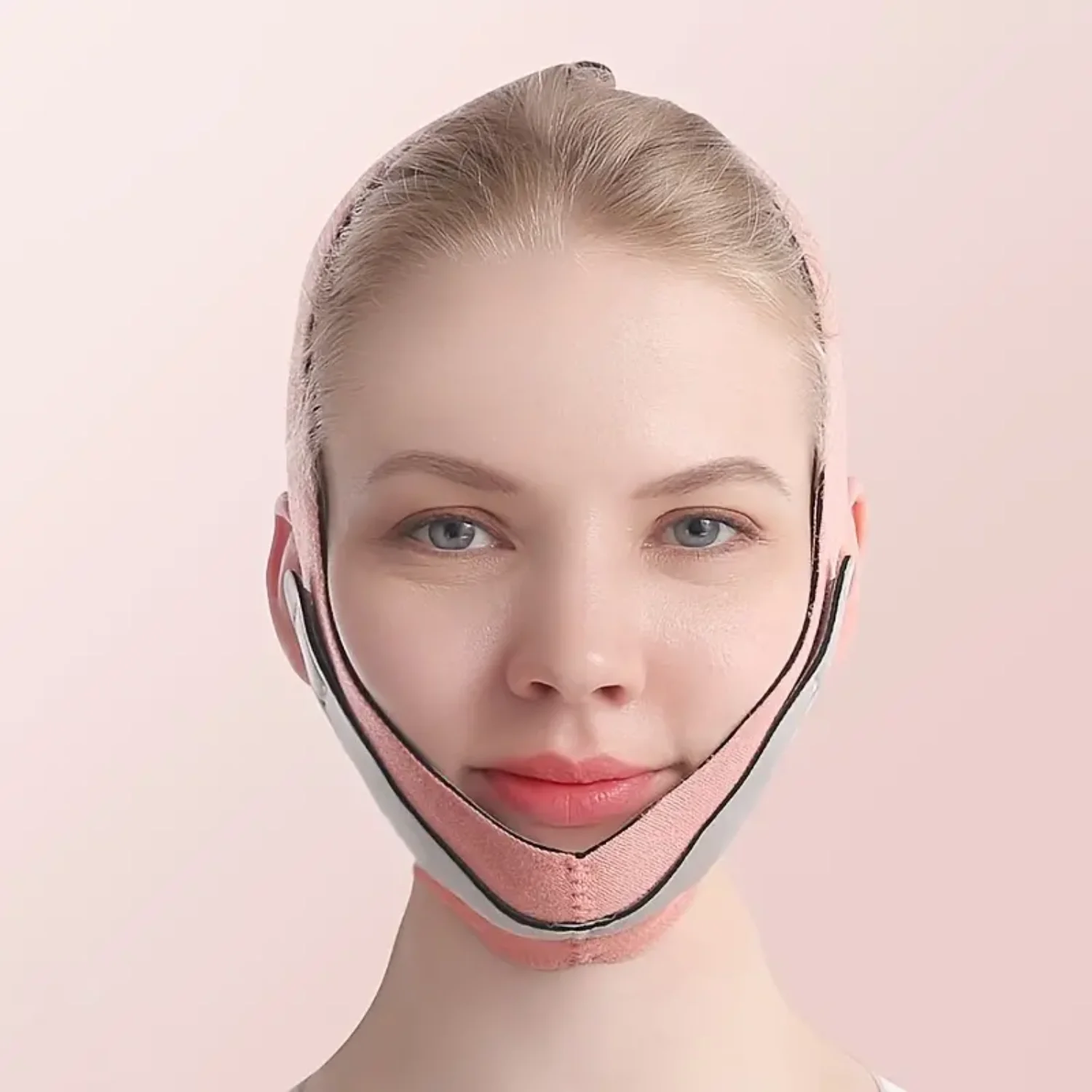 V Shaped Face Lifting Strap - Double Chin Reducer & Anti-aging Firming Mask for Women, Slimming Face Belt Eliminates Wrinkles an