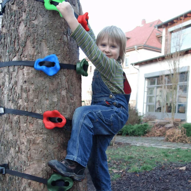 

Kids Backyard Rockclimbing Kit Coordinate Fitness Children Climb Trees And Rocks Outdoor Climbing Wall Play Safety Accessories