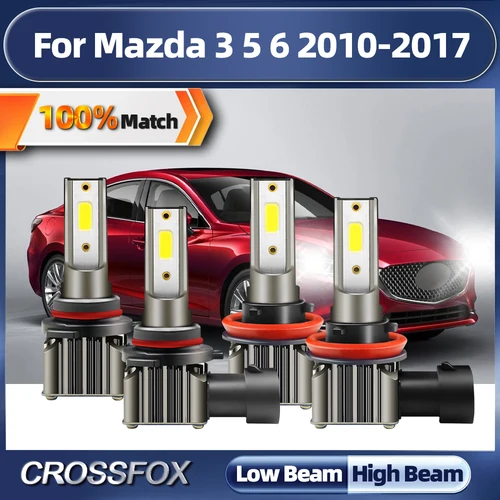 Bombillas LED para faros delanteros de coche, lámparas para Mazda 3, 5, 6, 240-9005, 2010, 2012, 2013, 2014, 2015, 2016, 40000LM, 2017 W, HB3, H11