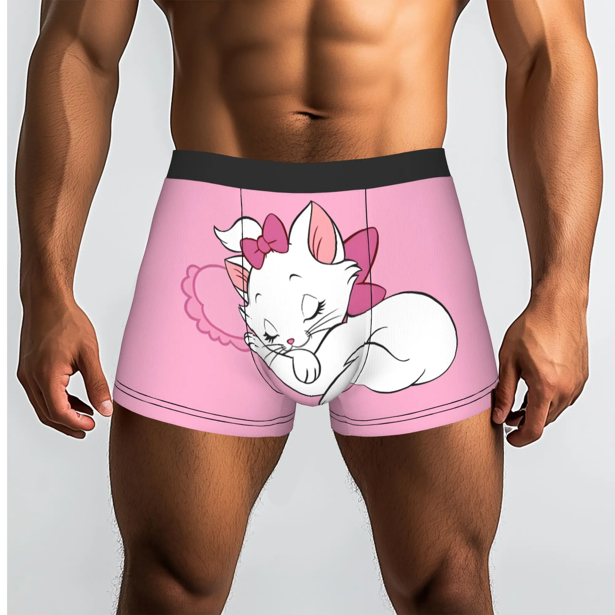 Custom M-Marie Cat Cartoon Boxer Shorts For Homme 3D Print Cat Manga Underwear Panties Briefs Breathable Underpants