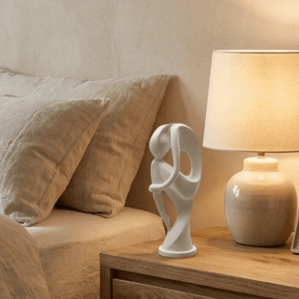 Minimalism 3D Printed Thinker Statue Hollow Design Abstract Abstract Thinker Statue Decorative Plastic Human Sculpture Ornaments
