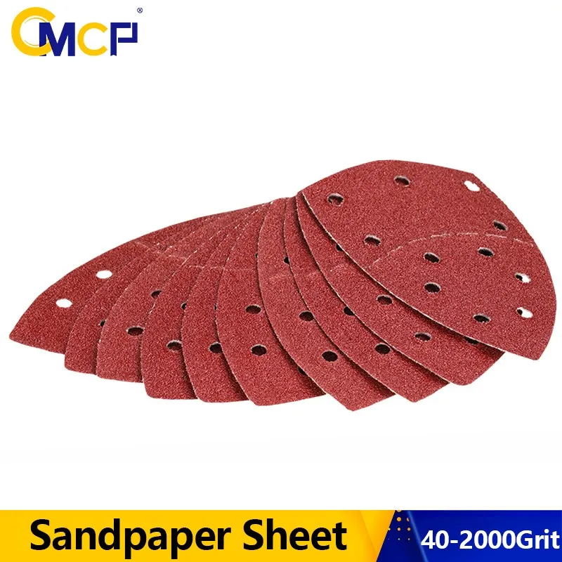 

CMCP Sanding Paper Grit 40-2000 Aluminum Oxide Mouse Triangle Sanding Sheet for Orbital Sander Sandpaper Polishing Tool