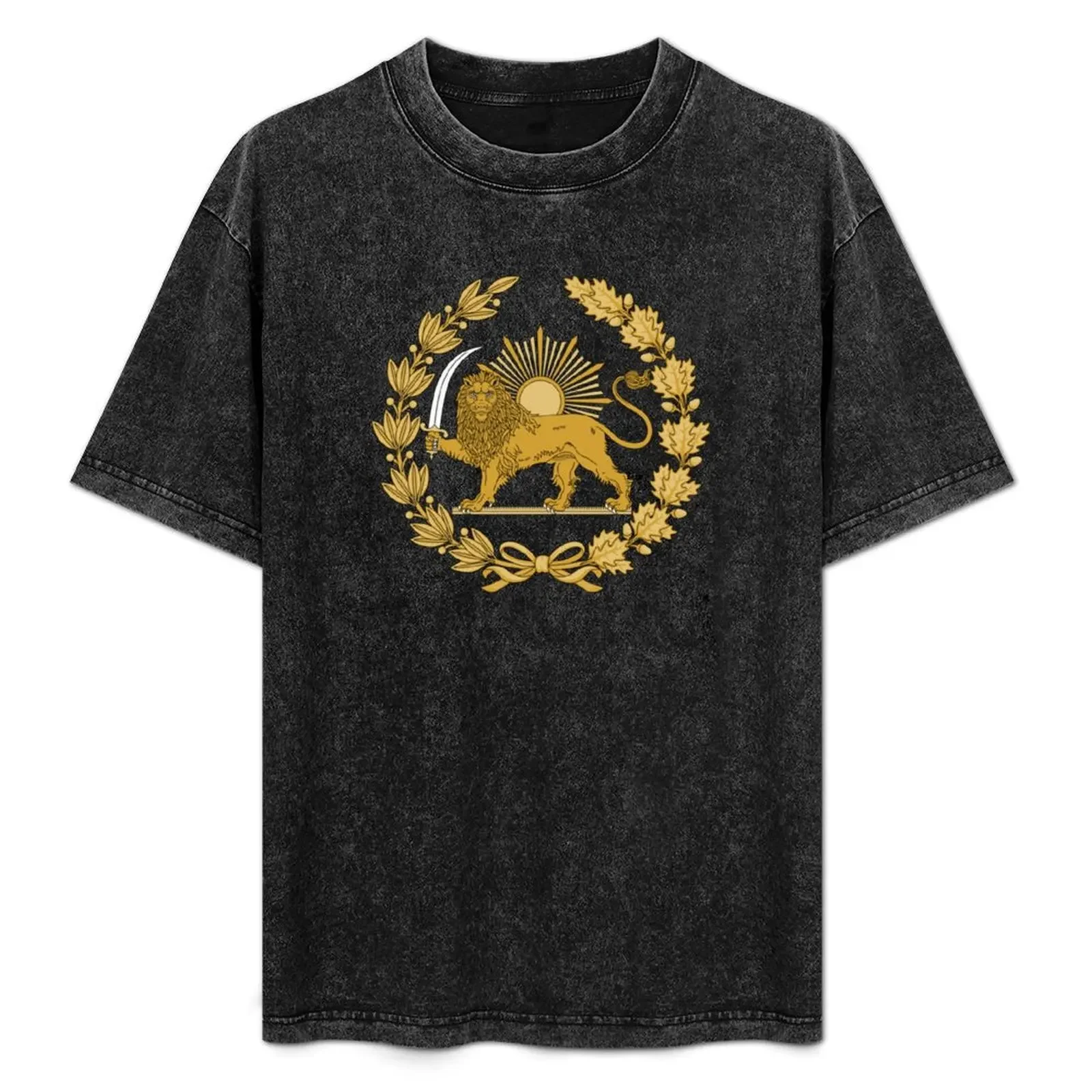 

Lion & Sun Emblem of Persia (Iran) T-Shirt t shirt custom print man t shirts high quality luxury brand T-Shirt