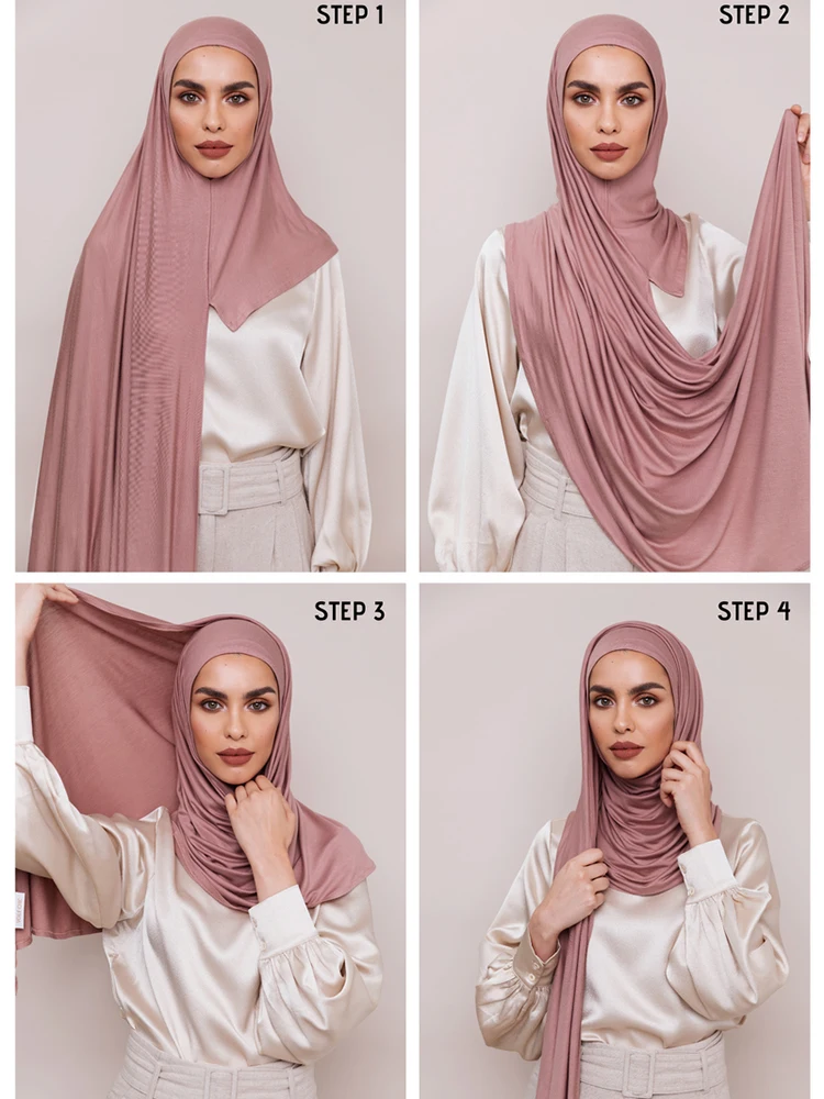 Premium Instant hidżab Jersey Hijabs dla kobiety szalik muzułmańskie turbany dla kobiet Turban chusta na głowę dla kobiet Foulard Femme Ramadan