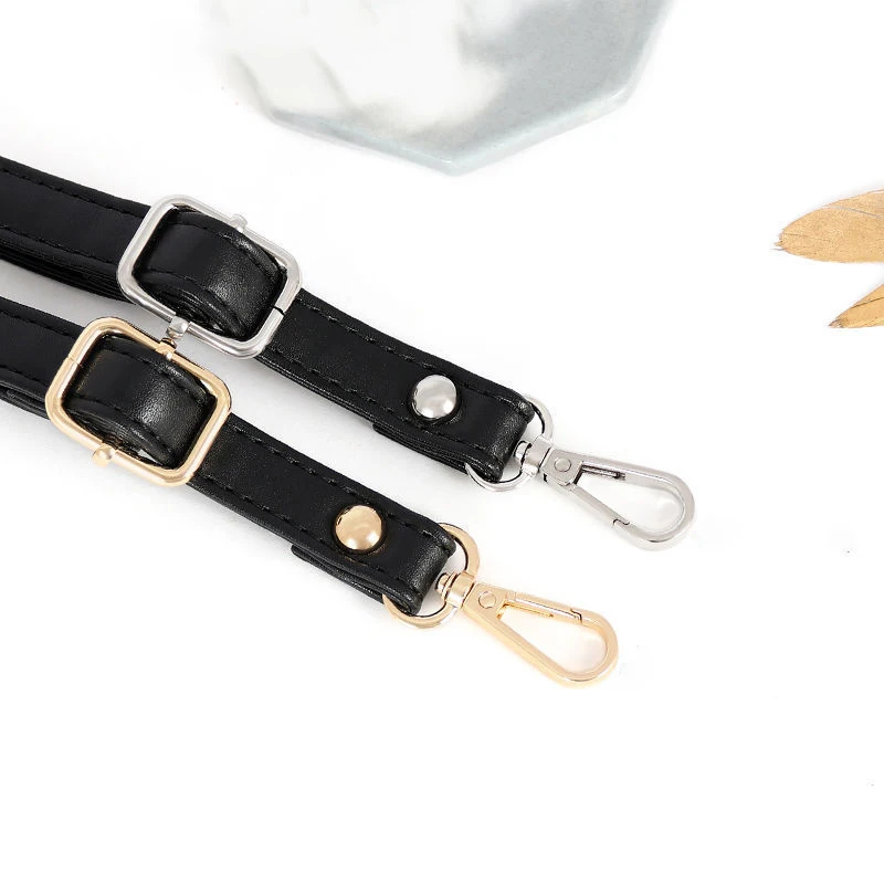 Fashion PU Leather Shoulder Strap Crossbody Bag Strap 130cm Long Double-layer Replacement Bag Belt DIY Buckle Bag Accessories