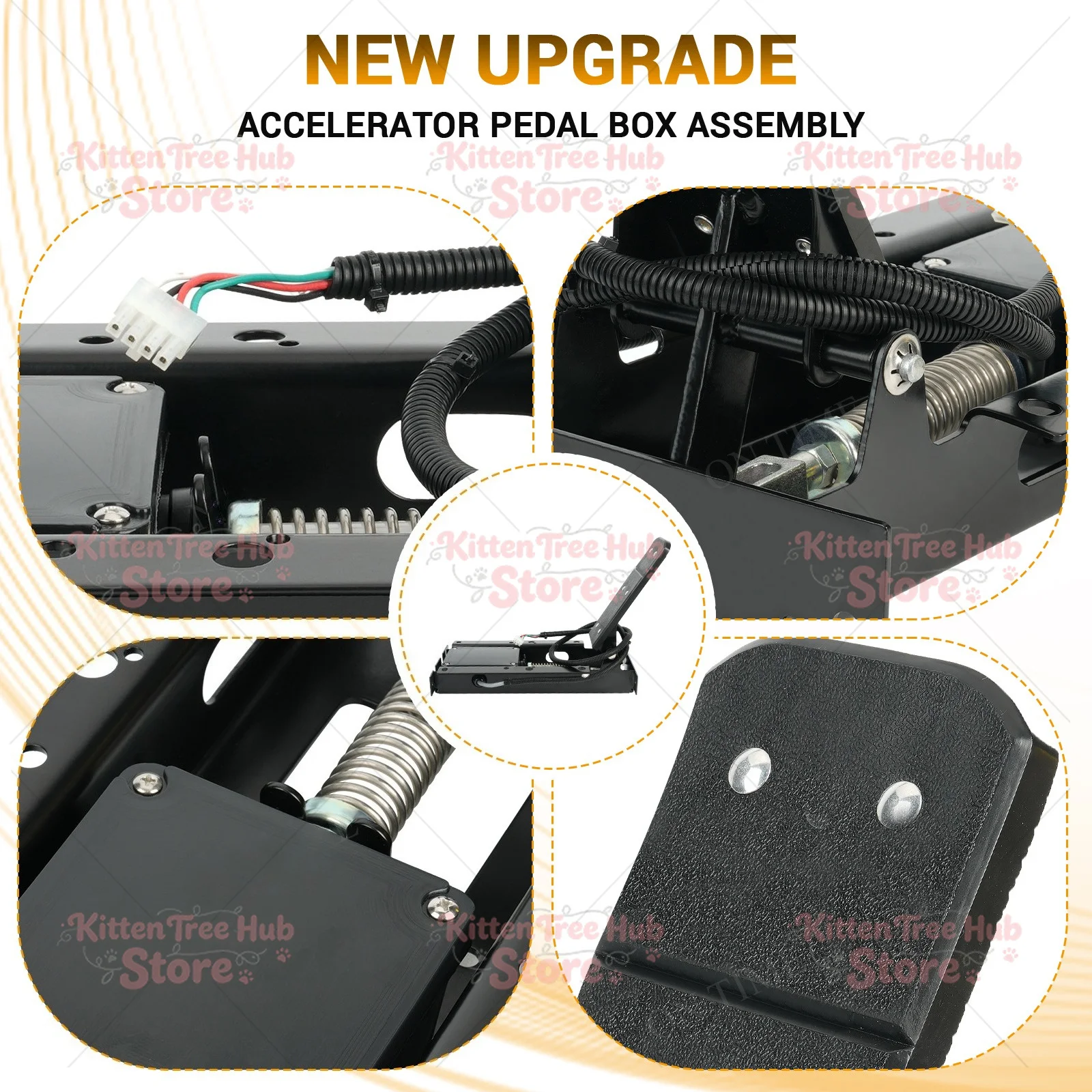 73333G09 Pedal Box Assembly 48V Accelerator Replacement Part, Suitable for Throttle Maintenance of TXT Four-Wheel Patrol Vehicle