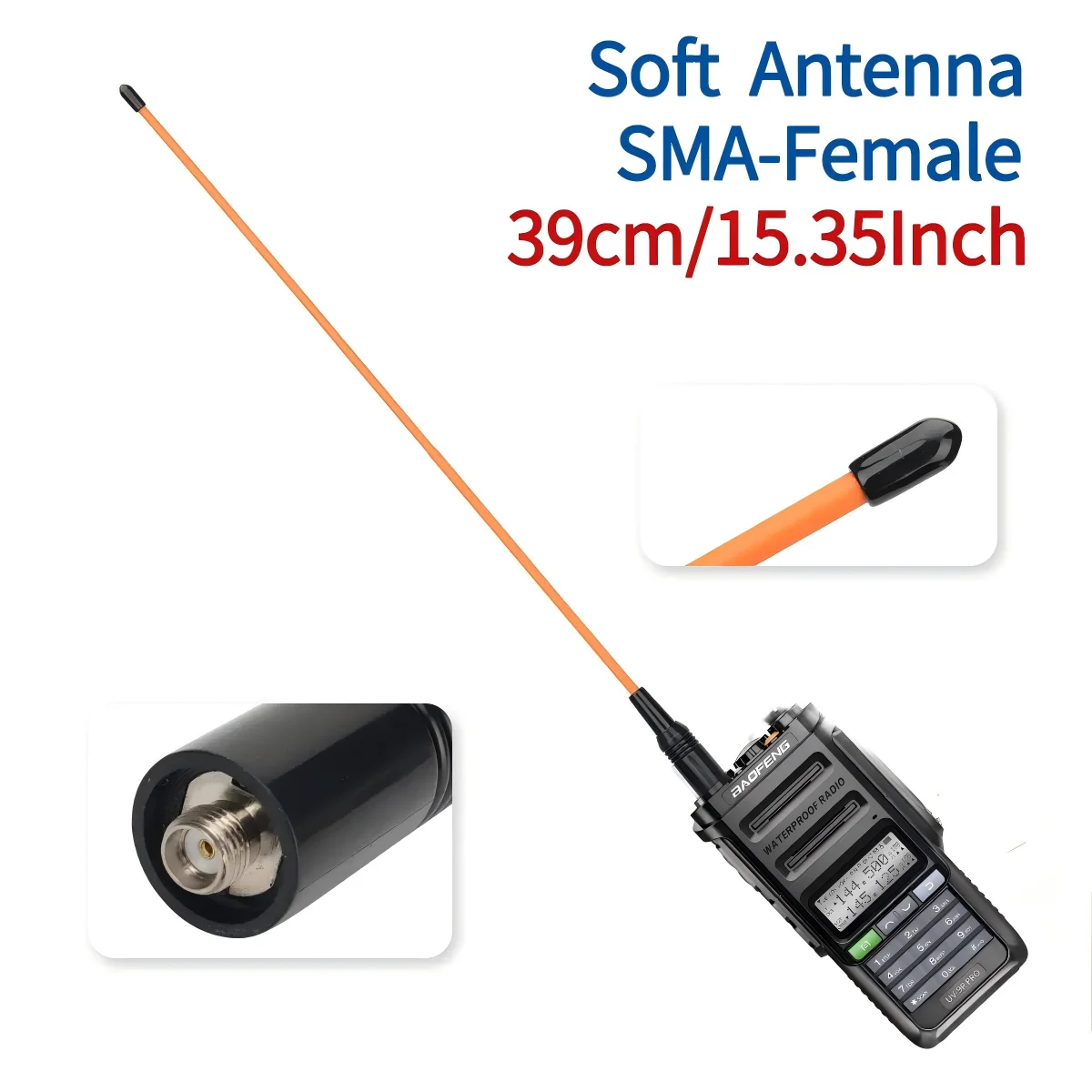 ABBREE AR-771C SMA Female Waterproof Dual Band Antenna 144/430MHz Untuk Baofeng UV-5RH UV-5R Mini BF-888S AR-152 Walkie Talkie