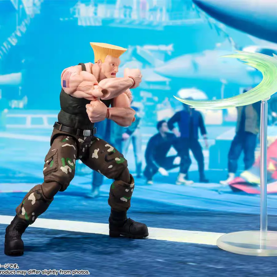 100% oryginalny Bandai Shf Sh Figuarts Street Fighter strój 2. Guile figurki Model postaci z Anime zabawki figura kolekcja pcv