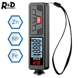 R & D ET330 + Zn – jauge d'épaisseur de peinture de voiture, revêtement métallique électrolytique, 0-1500um, testeur de revêtement Fe & NFe