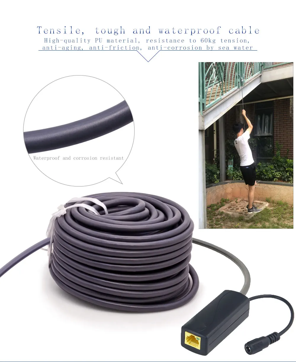 กล้องบาร์ลัส IP68 5MP เลนส์โฟกัสคงที่ 2.8 มม. แสงสีขาว+อินฟราเรด สำหรับตู้ปลา และกล้อง IP แบบอนาล็อกใต้น้ำ