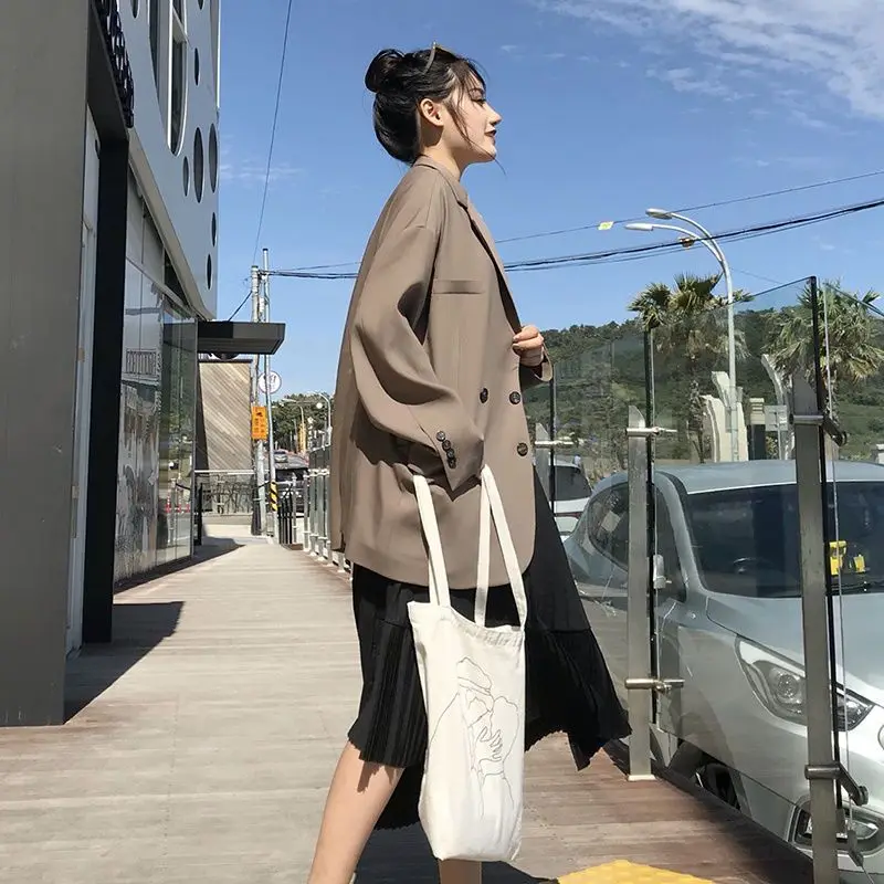 Architectural Blazer Workwear Luxe Oversized Silhouette Slimming Tweed Jacket Premium Gray Office-to-Street Tailoring Certified