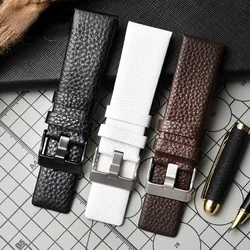 Genuine Leather Watch Strap for Diesel Male Dz4323 1657 4318 Litchi Pattern Waterproof Sweat-Proof Watchband 24 26mm Wrist Strap