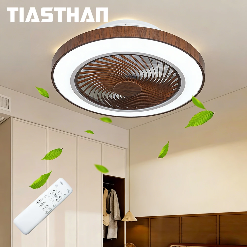 

Умный потолочный вентилятор с пультом ДУ, 110В/220В, с бесступенчатой регулировкой яркости, полноспектральным LED-освещением, бесшумным 6-скоростным мотором