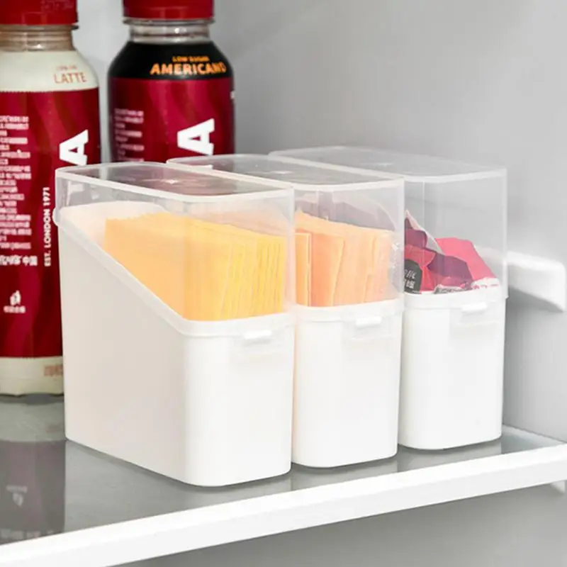 Cheese slice storage box Refrigerator side door cheese slice storage crisper butter special packaging and organizing artifact